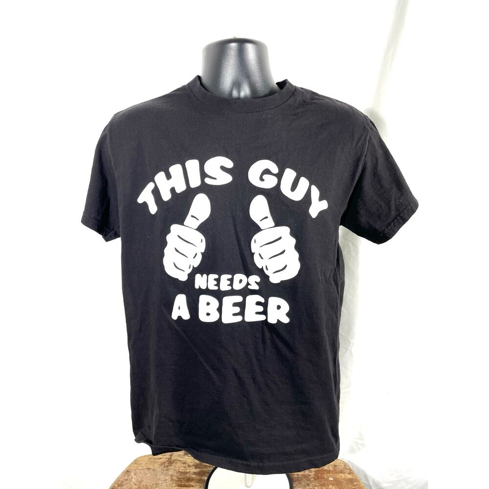 This Guy Needs A Beer Graphic T-Shirt Medium